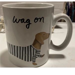 DACHSHUND DOG Porcelain Coffee Mug Chasing Baxter 2017 Wag On